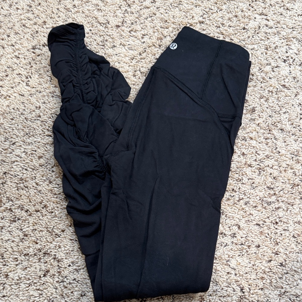 Black Scrunch Bottom Leggings